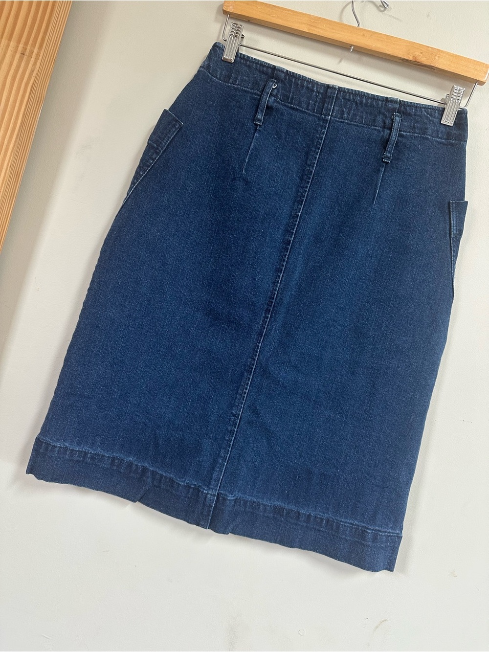 Loft Denim Button Front Skirt - Picture 3 of 6